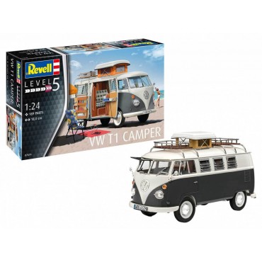 KIT PARA MONTAR REVELL KOMBI VOLKSWAGEN T1 CAMPER 1/24 189 PEÇAS REV 07674